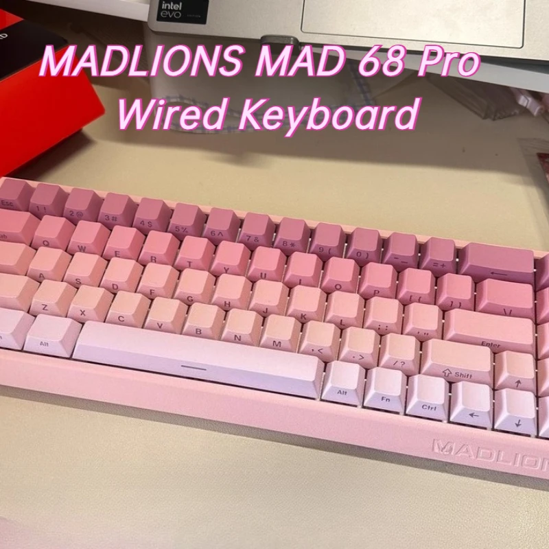 MADLIONS MAD 68 Pro Aluminum Casing Wired Keyboard Ergonomic Low Latency Mechanical E-sports Gaming Keyboard Laptop Accessories