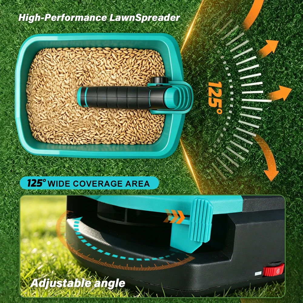 Rechargeable Hand‑Held Electric Fertilizer Spreader Multifunctional Seeding Machine For Vegetable Seeds Grain Fertilizer Lawn Ga