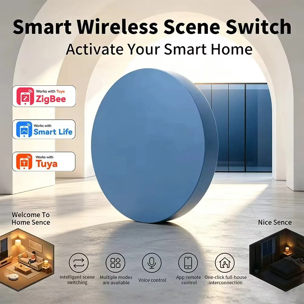 Google Zigbee Smart Scene Push Button Compatible with Tuya Smart Life Alexa Google Home CE RoHS Wireless Scene Switch Home Automation - Aliexpress Deal
