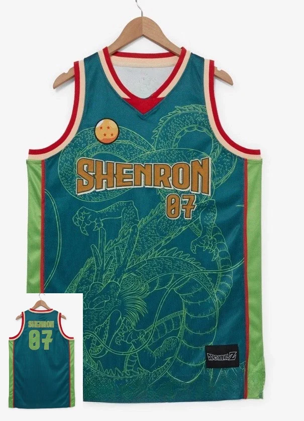 

Аниме Dragon Ball Z Shenron баскетбольный трикотаж мужские новые спортивные майки для спортзала сетчатый жилет дышащий жилет без рукавов футболка