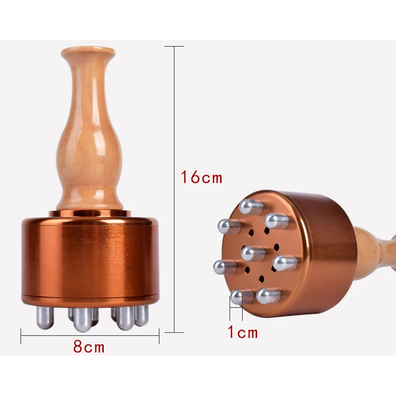 Cepillo de masaje meridiano, herramienta de cuidado de la salud corporal, moxibustión cálido, terapia magnética, palo de Moxa