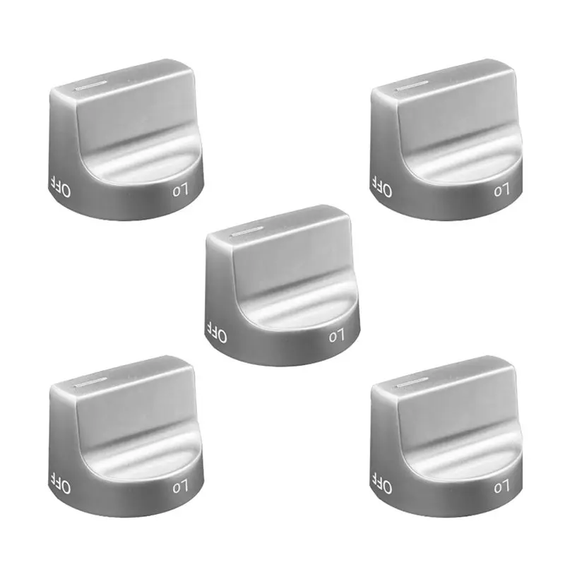 EMECE-Gas Range Burner Control Knobs Replacement 5 Pcs Metal W11239985 For Whirlpool Stove Knobs Model WFG525S0HD0