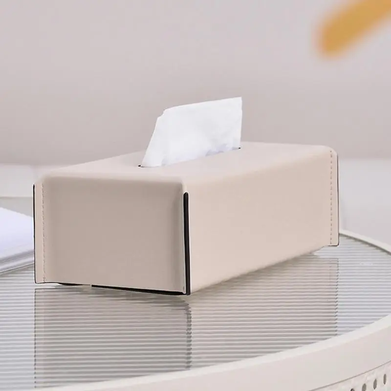 Tissue Box Cover Leather Case Cover For Tissue Portable Multifunctional Wet Wipes Holder Tissue Paper Holder For Truck Kitchen