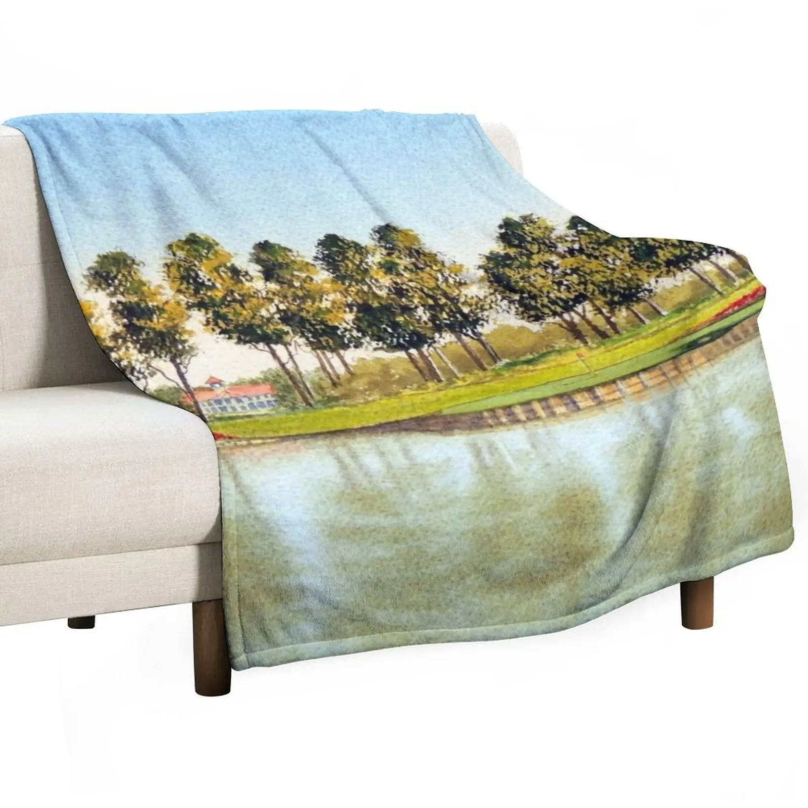 Sawgrass Golf Course Hole 17 Throw Blanket cosplay anime Picnic Hairy Blankets