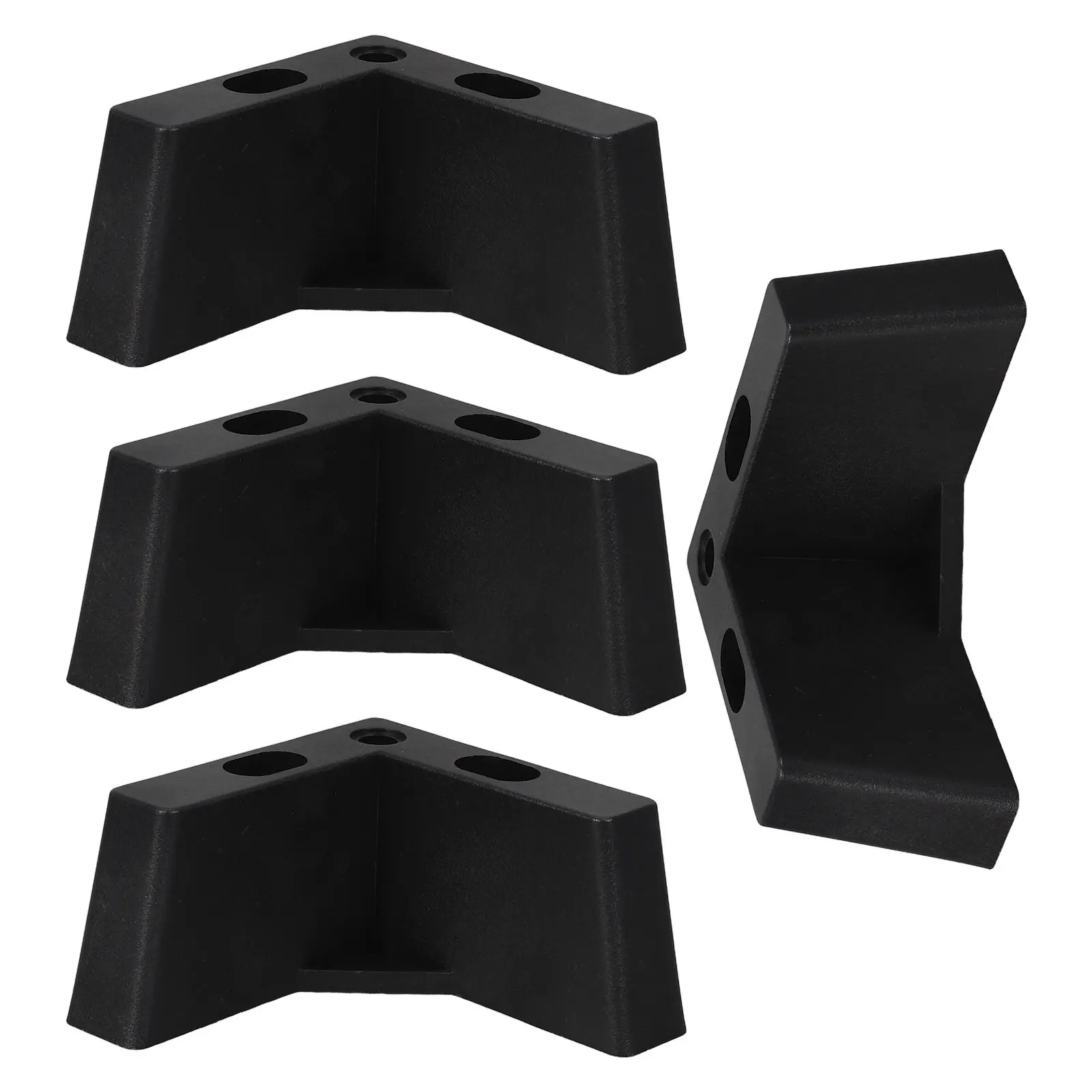 4Pcs L Shaped Plastic Sofa Legs Furniture Legs Replacement Screw in Couch Leg Risers Leveling Feet for Cabinet Bed Chair Table