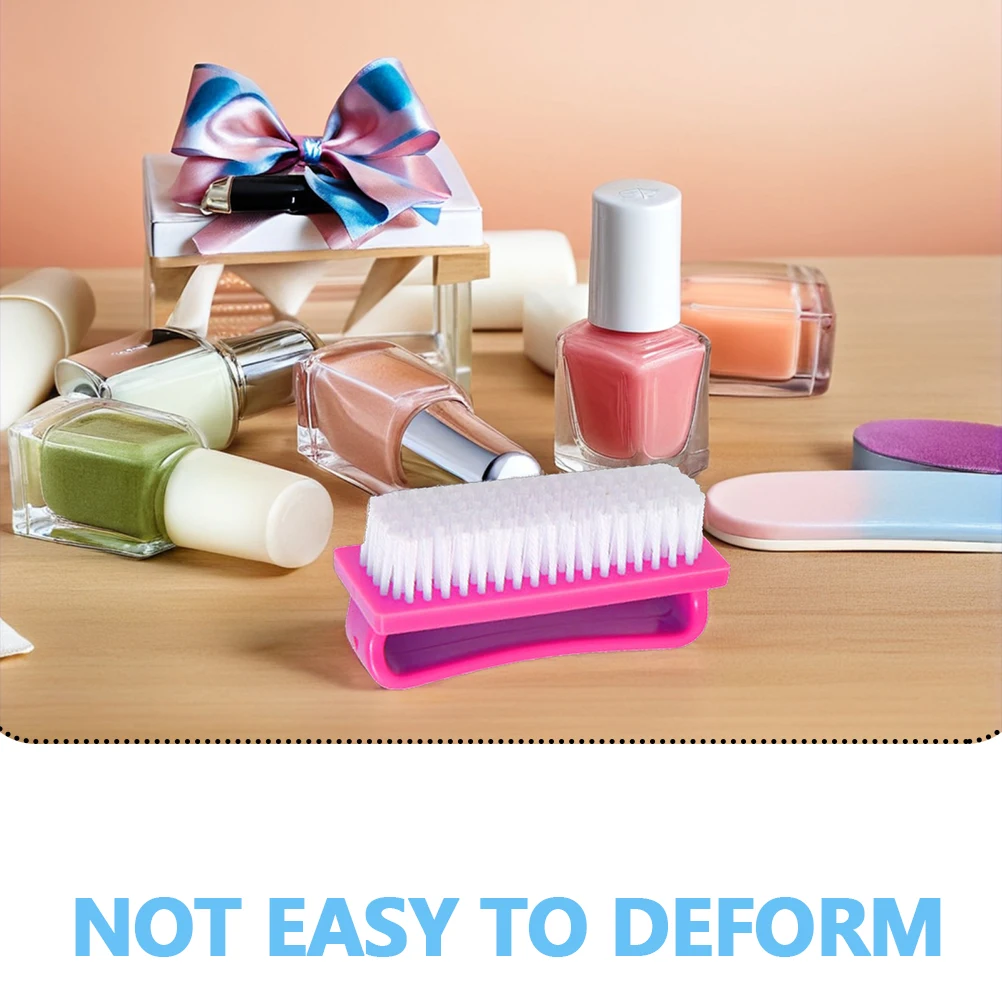 

4pcs Nail Brush Durable Manicure Hand Grip Fine Grained PP Material Lightweight Cleaning Stains Dust Comfortable Handle