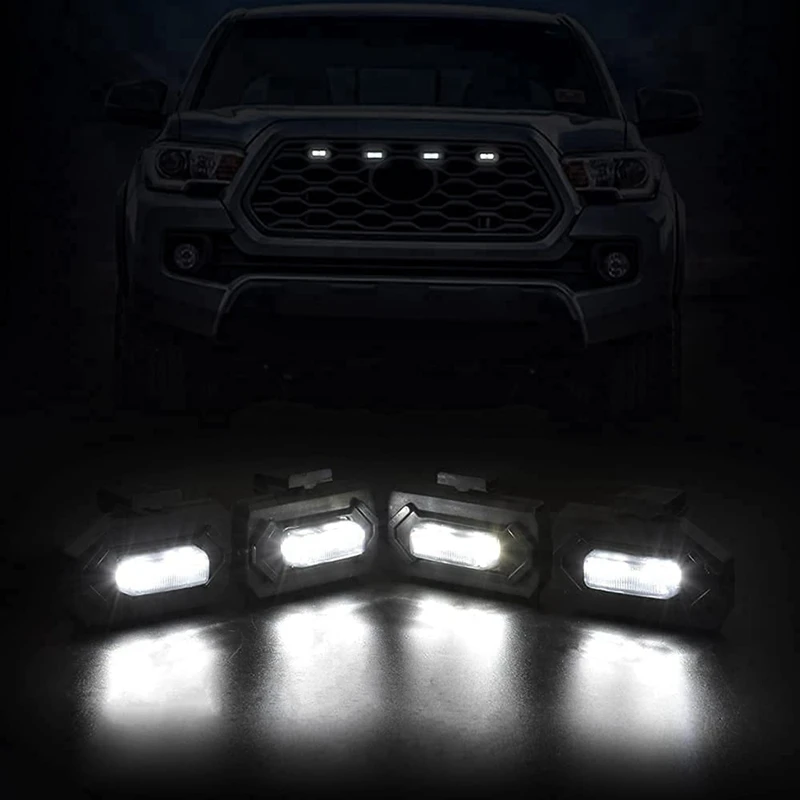 ไฟ kisi-kisi depan LED 20ชิ้นสำหรับ Toyota Tacoma Raptor TRD ทางวิบากสปอร์ต2021โคมไฟย่างภายนอกไฟสีขาว