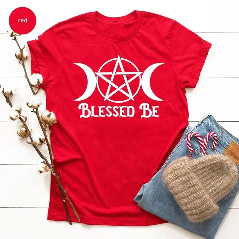 Blessed Be Halloween T Shirt Witch Spooky Sarcastic Moon