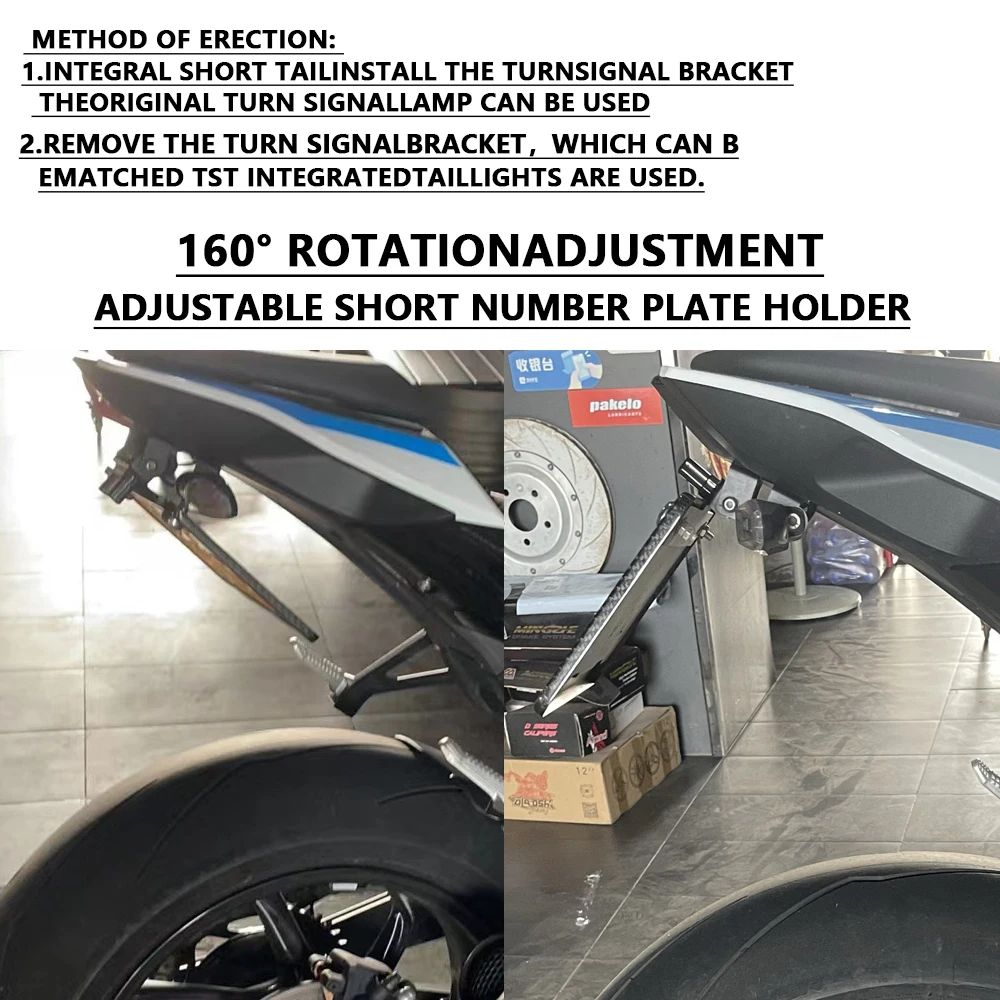 

FOR BMW S1000RR License Plate Holder Motorcycle Tail Tidy adjustable Short number plate holder S1000R M1000RR 2019-2023
