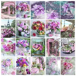 5d Diamond Painting Flower Bicycle Cross Stitch Kit DIY Landscape Diamond Embroidery Mosaic Rhinestone Art Home Decor Gift