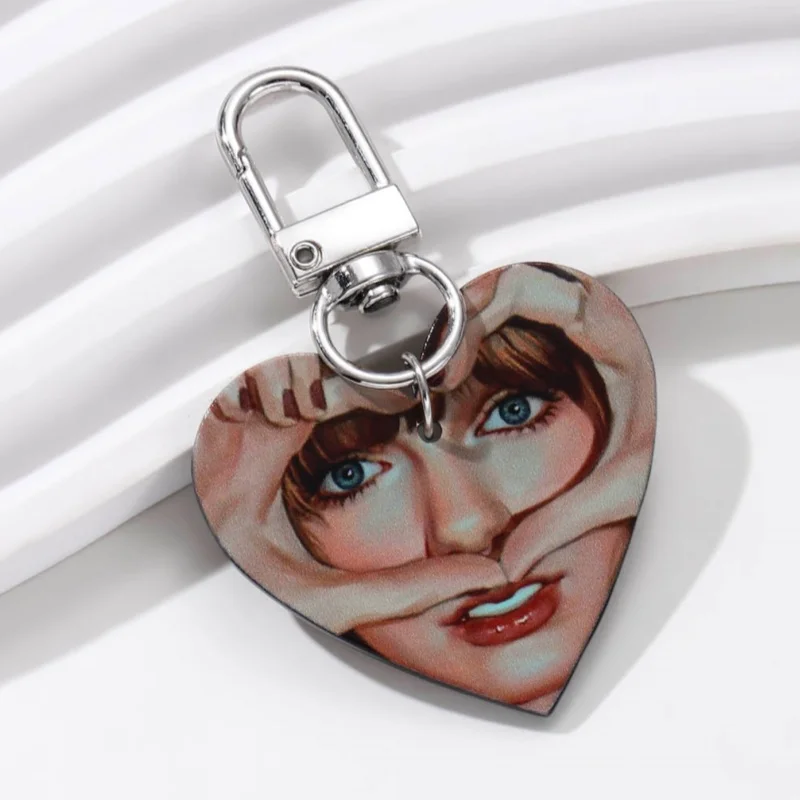Creative Compact Disc Simple Acrylic Keychain Taylor Swift Fan Merchandise Pretty Music Key Ring For Women Men Good Gift Jewelry view 3