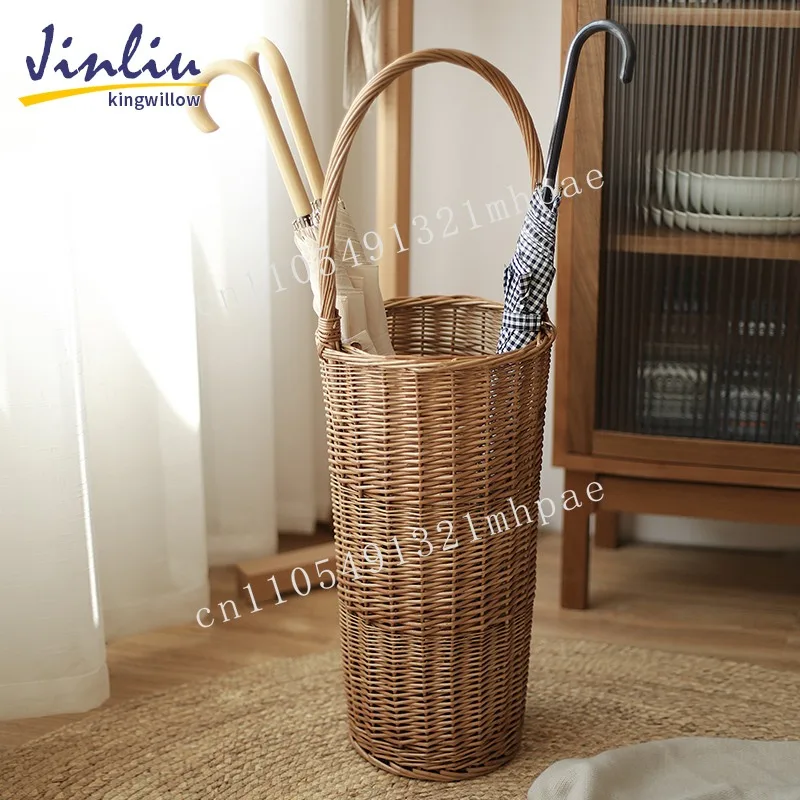 

Handmade wicker long storage basket, rose basket