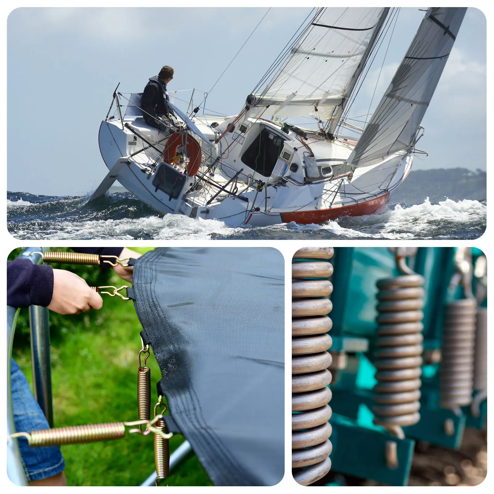 50 قطعة زنبرك ممتد 9/32 بوصة × 1-3/16 بوصة، 0.027 بوصة زنبرك فولاذي مزدوج هوك نوابض توتر لبناء الآلات