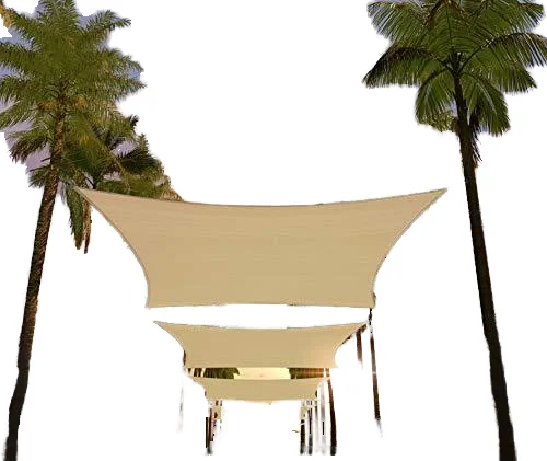 Indoor 12 * 12 feet outdoor garden canopy high density polyethylene ultraviolet sunshade sail weaving technology
