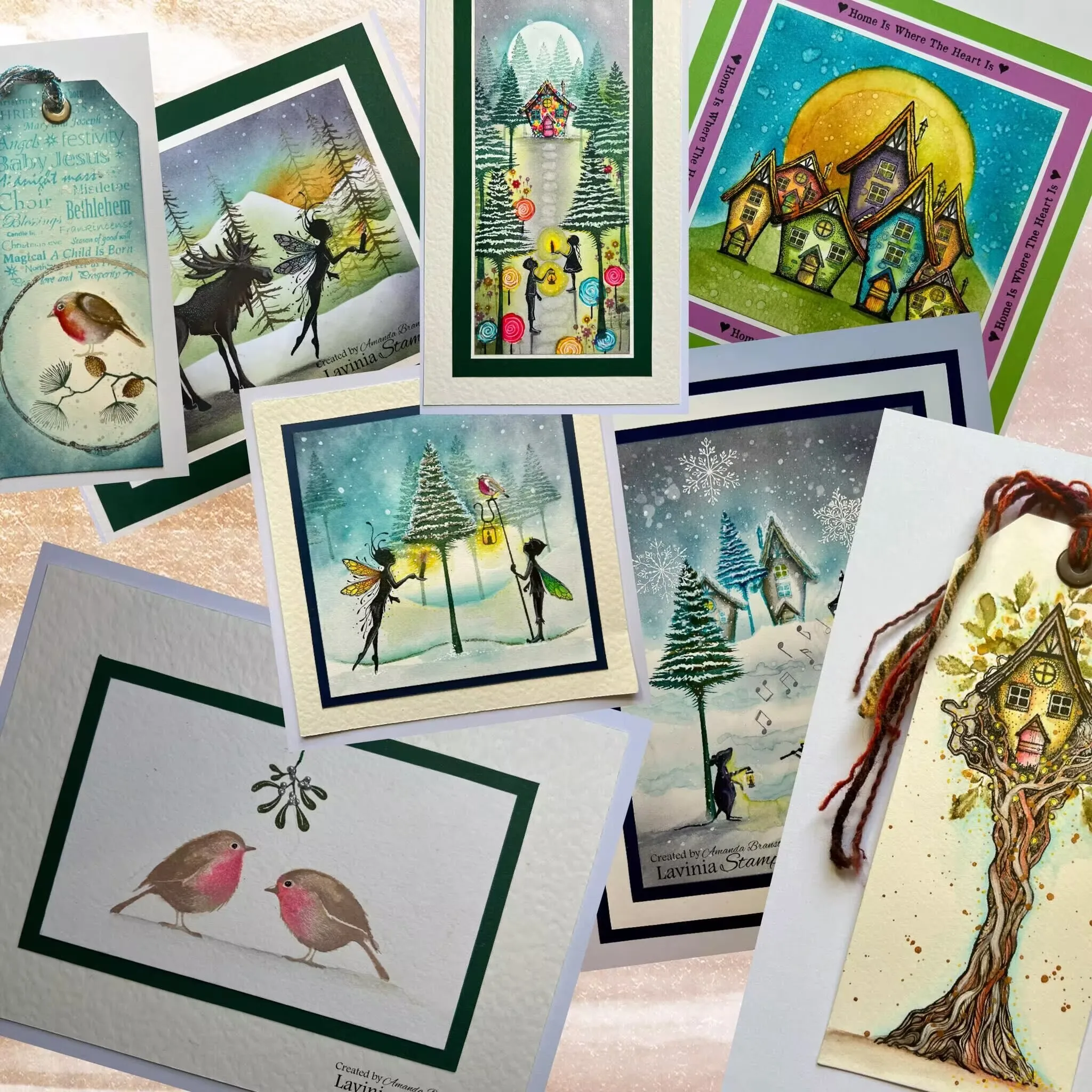 عيد الميلاد الغزلان شجرة البيت الطيور جمع واضح Stamps جعل بطاقة سجل القصاصات تنقش ورقة ألبوم Diy بها بنفسك قالب قالب سكين الحرفية