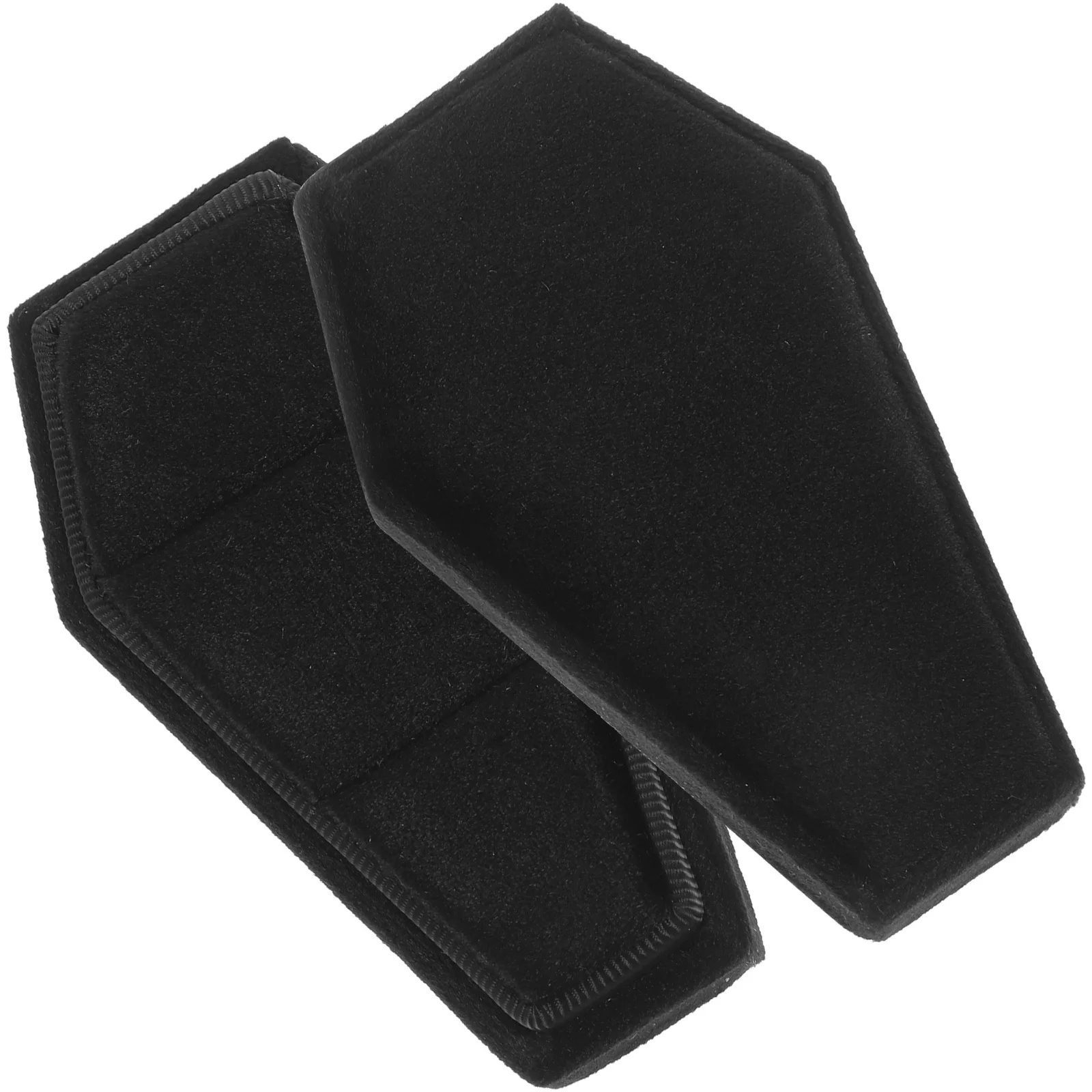 

Small Coffin Ring Box Black Portable Jewelry Case Halloween Earring Holder Necklace Organizer Coffin Jewelry Box