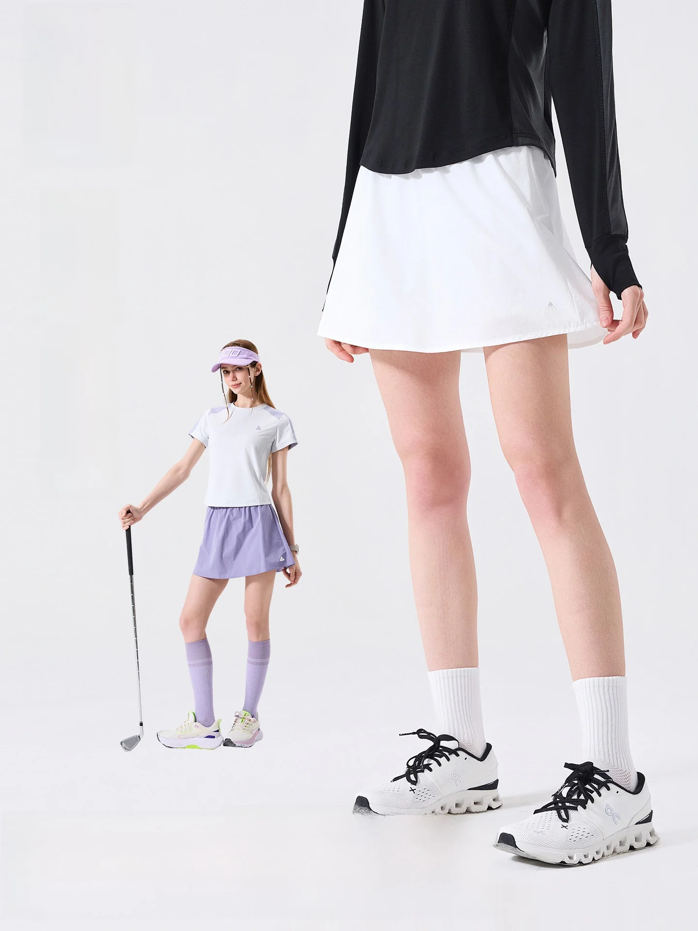 LAZY DAY Outdoor Water-Resistant Sweatproof Badminton Tennis Pants Women's Spring Summer Sport Skirts Loose Polyester Nylon