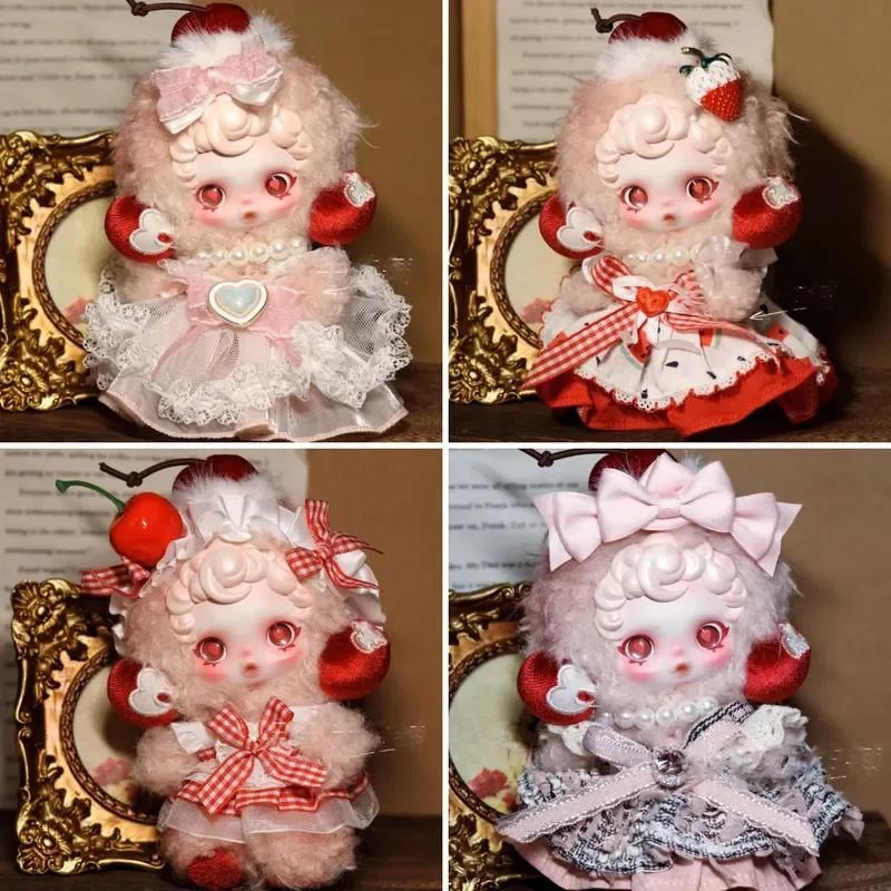 

10cm Mini Doll Clothes For Skullpanda V3 You Found Me Series Moldy Muffin Pink Dress Replacement Doll Outfit Accessories Gifts