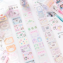 Cute Cartoon Border Frame Decoration Adhesive Tape Planner Handbook DIY Scrapbooking Journal Collage Material Stickers Gift