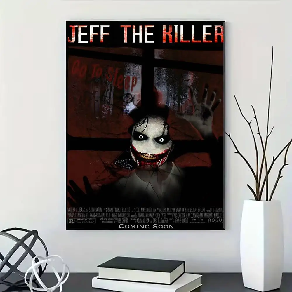 Jeff the Killer Poster for Living Room, Bedroom, Office, or Bar, Frameless, Indoor Use, Bedroom Wall Art.