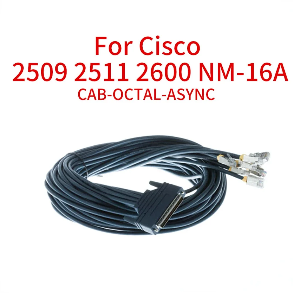 CAB-Octal-ASYNC HPDB68M To RJ45 * 8 Octal Cable for Cisco 2509 2511 Router and NM-16A and NM-32A Modules Brand New