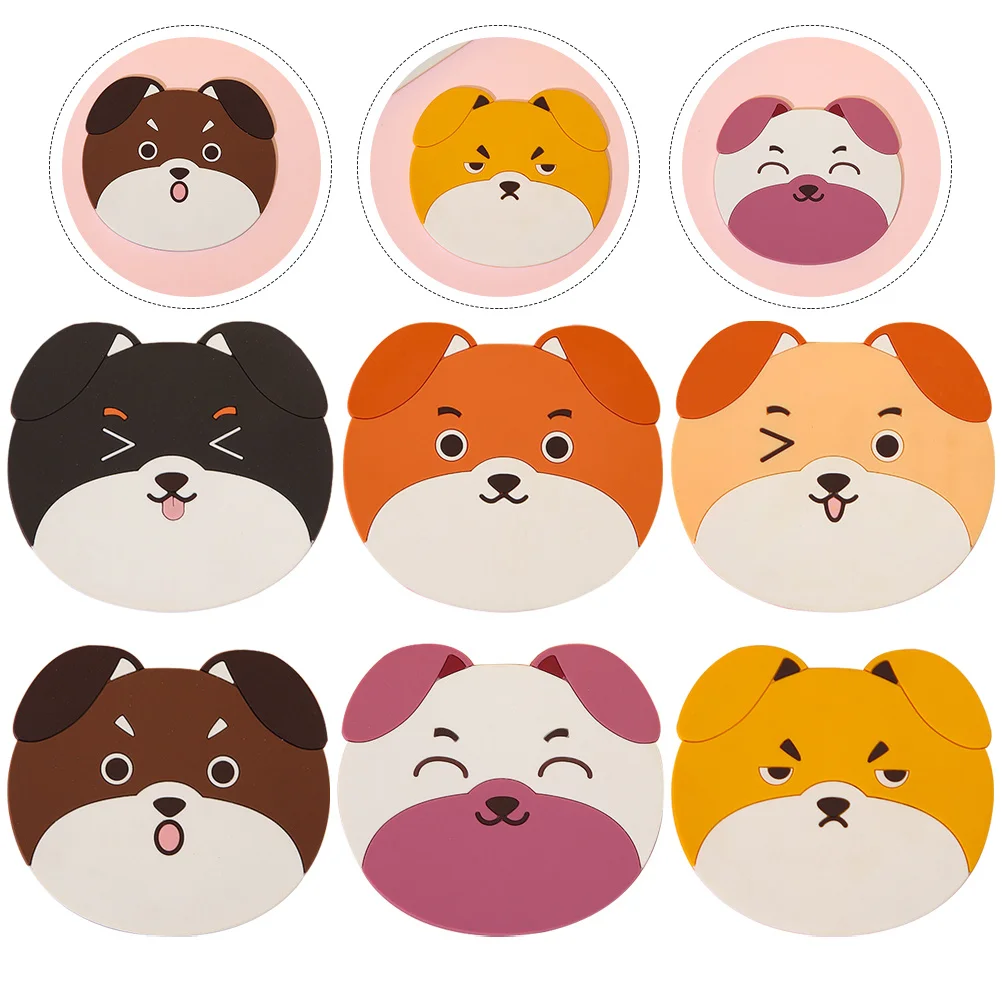 

6Pcs Silicone Protective Cup Pads Heat Resistant Non-Slip Coasters for Home Kitchen Tumbler Mats Silicone Coaster