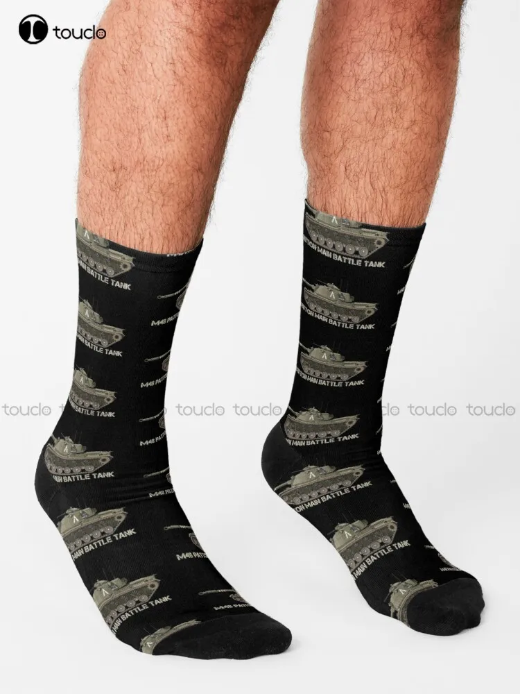 M48 Patton Us Army American Mbt Main Battle Tank Gift Socks Womens Black Socks Design Happy Cute Socks  Creative Funny Socks Art