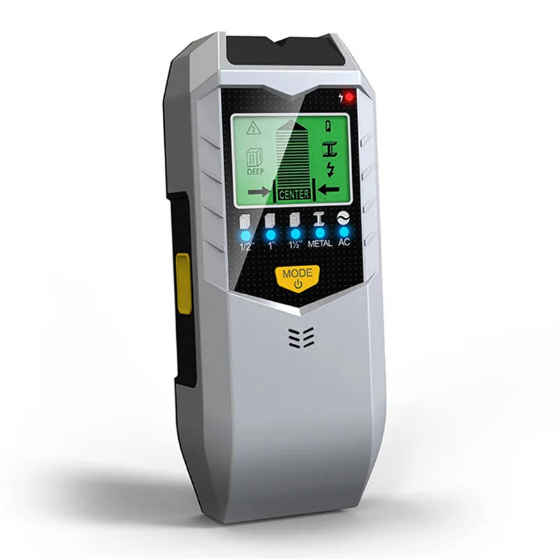 L72A-5-In-1 Detektor Elektronik Sensor Pencari Kancing Dinding Pemindai Dinding Tepi Pusat Mendeteksi Kabel Langsung Kayu/Logam/AC Di Dalam