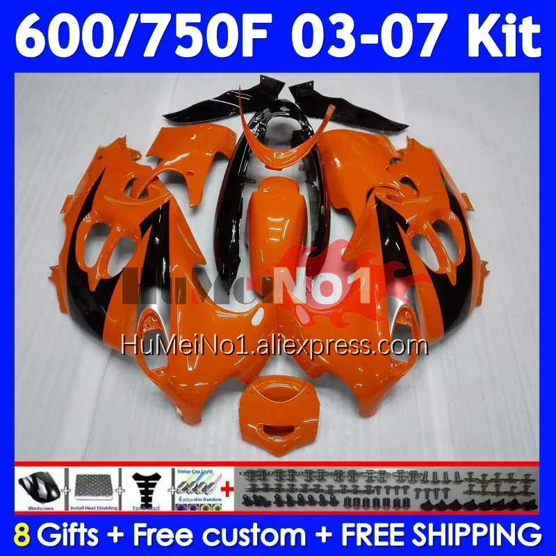 Kit For SUZUKI KATANA GSXF600 GSXF Dark orange 600 750 115No.72 GSXF750 03 04 05 06 07 GSX600F 2003 2004 2005 2006 2007 Fairing