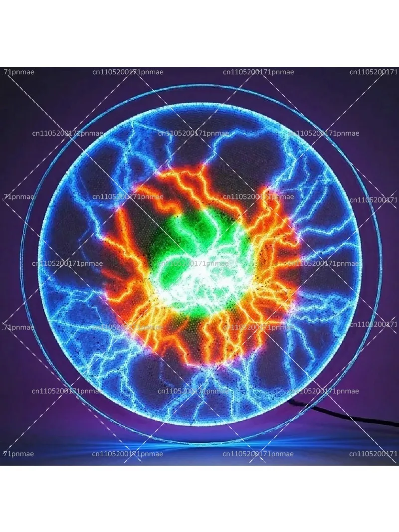 12 Inch Glass Plasma Lightning Ion Disc Ornament Home Decor