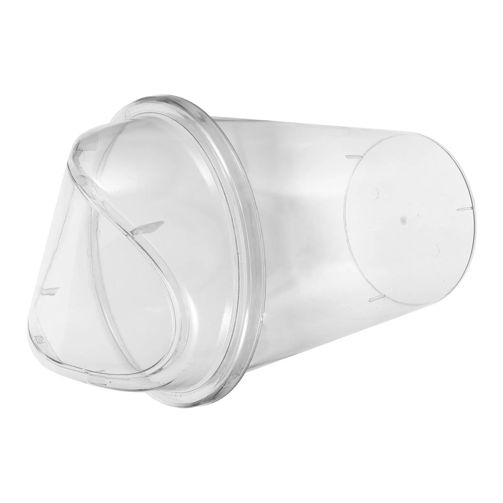 

Large Capacity Clear Round Trash Bin with Lid Plastic Construction for Bedroom Living Room Home Office Simple Elegant Household