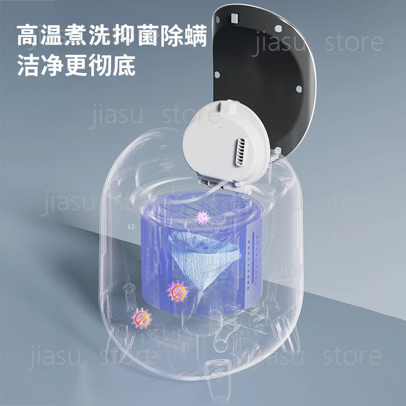 Fully Automatic Underwear Washer, Mini Home Use, High Temperature Wash Dry Spin All-in-One for Baby & Socks