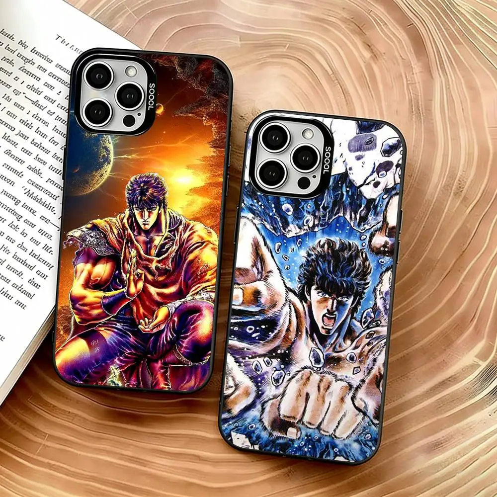 

Fist of the North Star Phone Case For iPhone 17,16,15,14,13,12,11 Plus,Pro Max,XS,Colorful Silver Phone case Funda Cover