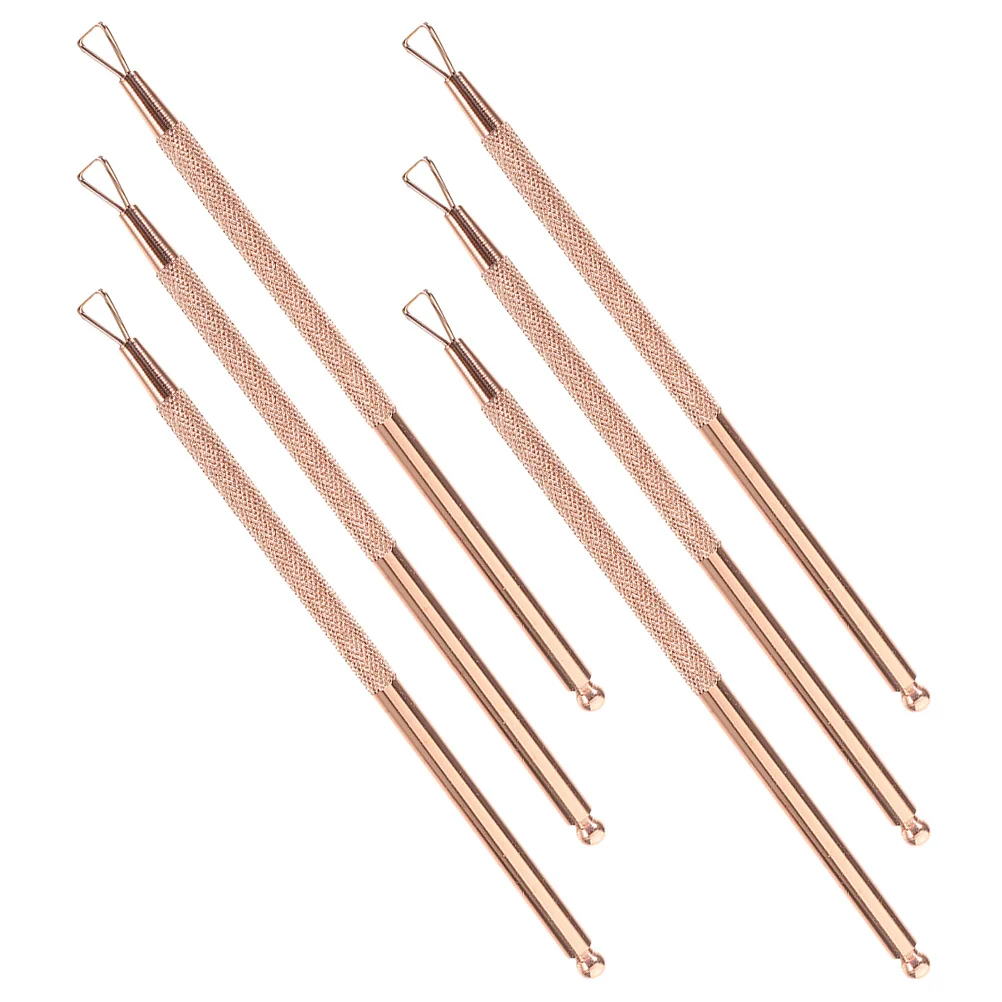 6 قطعة الفولاذ المقاوم للصدأ مسمار أداة مجموعة مانيكير جل مزيل طلاء الأظافر أظافر الأنظف إهاب انتهازي أداة العناية بالأظافر #2