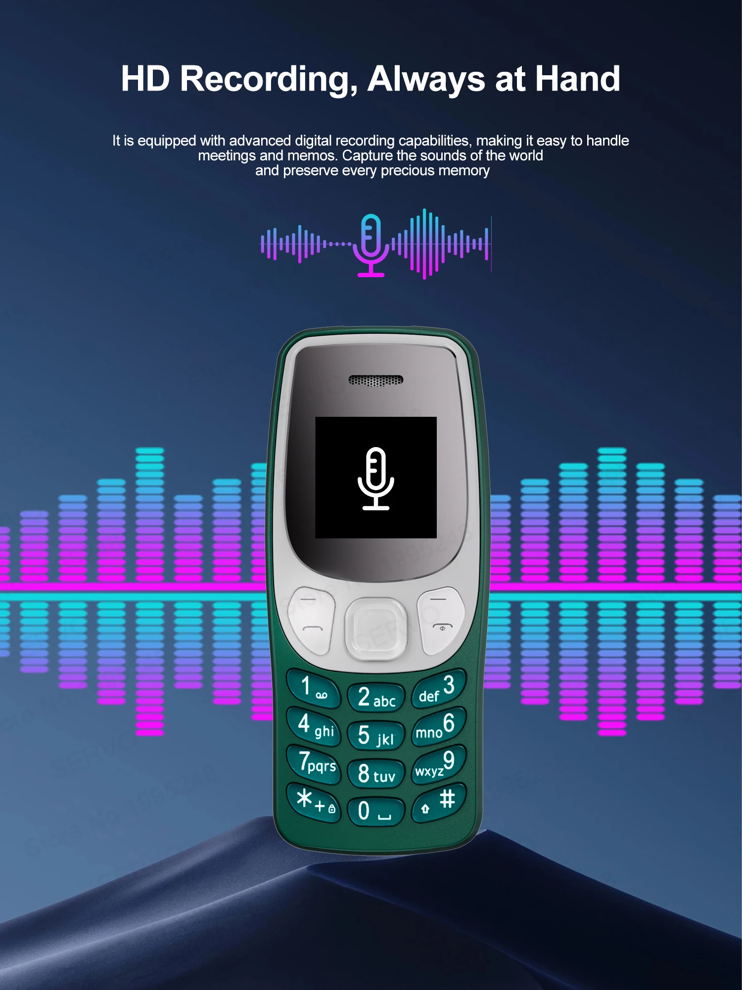 SERVO BM80 2G GSM Mini Mobile Phone Dual SIM Standby Magic Voice Bluetooth Dialer Call Recording Small Backup Cellphones Type-C