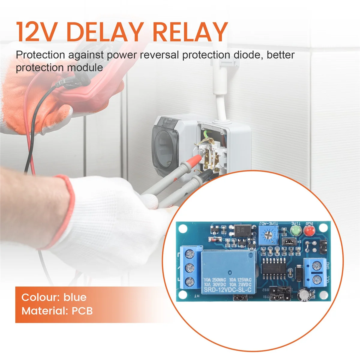 ABNP 12V DC Verzögerungsrelais Verzögerung Einschalten/Verzögerung Ausschalten Schaltermodul mit Timer