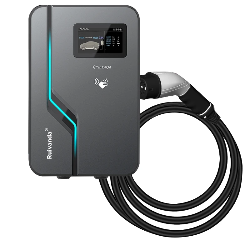 

RUIVANDA GBT Mode Y Wallbox Home Charging Station New 10A/13A/16A/32A/250V/440V EV AC Charger CQC NEV Parts Accessories