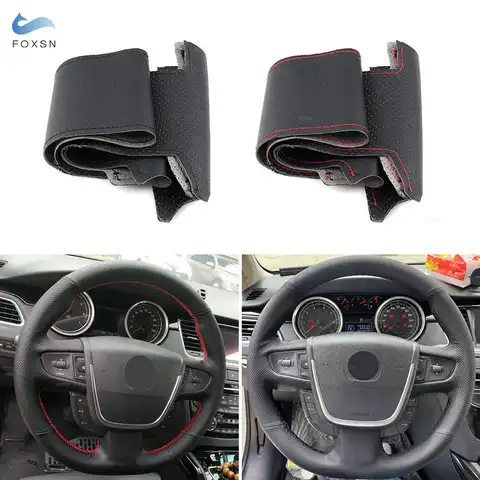 푸조 508 2011-2018 508 SW 2011 2012 2013 2014 2015 2016 -2018 자동차 핸드 스티칭 스티어링 휠 가죽 커버 보호