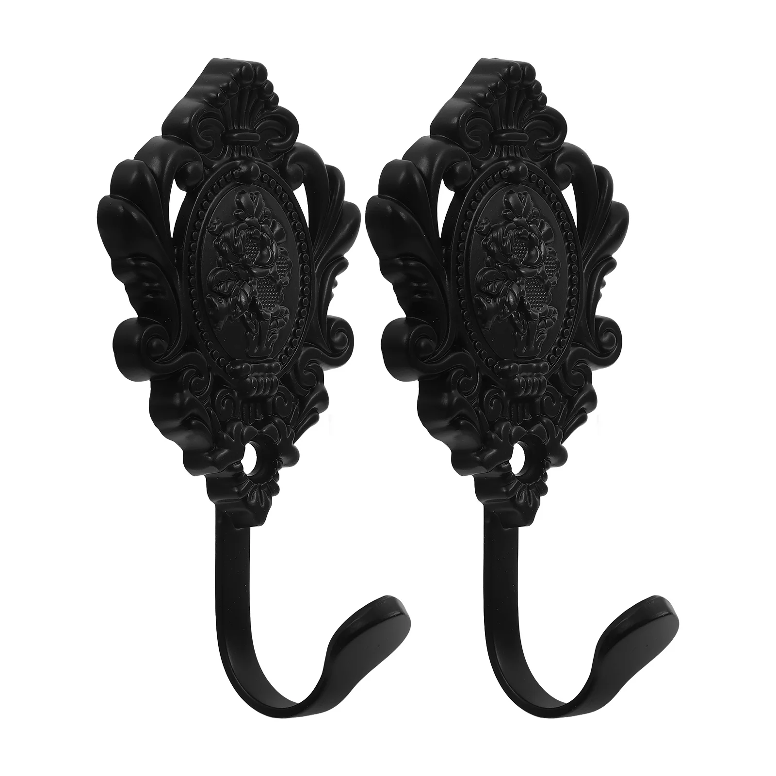 

2pcs Zinc Alloy Curtain Holdbacks Vintage Metal Drapery Hooks Wall Mount For Living Room Bedroom Curtain Accessories Decor
