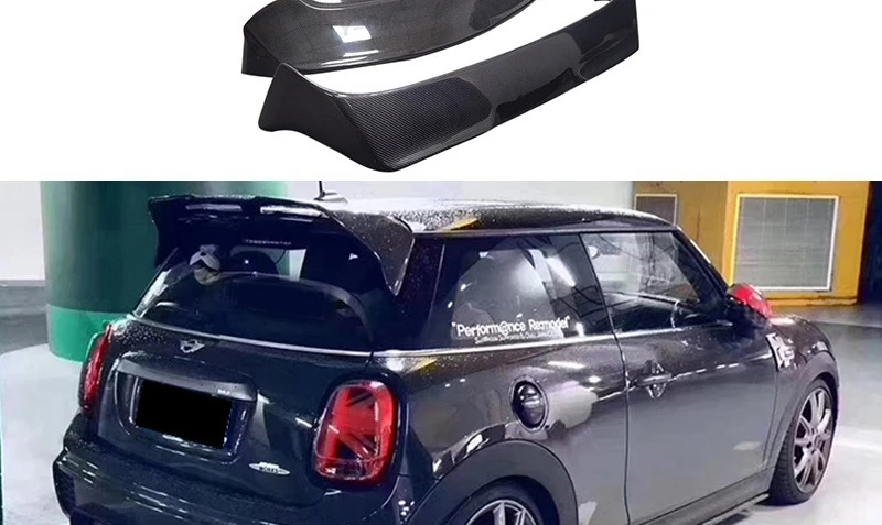 

Suitable for BMW Mini F55 F56 Carbon Fiber Tail Double Top Wing Fixed Wind Wing Spoiler Decoration