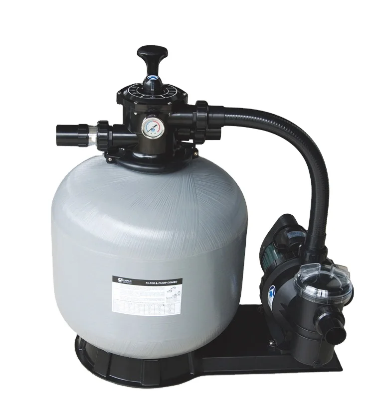 Swimming Glass Fiber Combination 6-way Multi Port Value Filtration Combination System Sand Filter with Pump