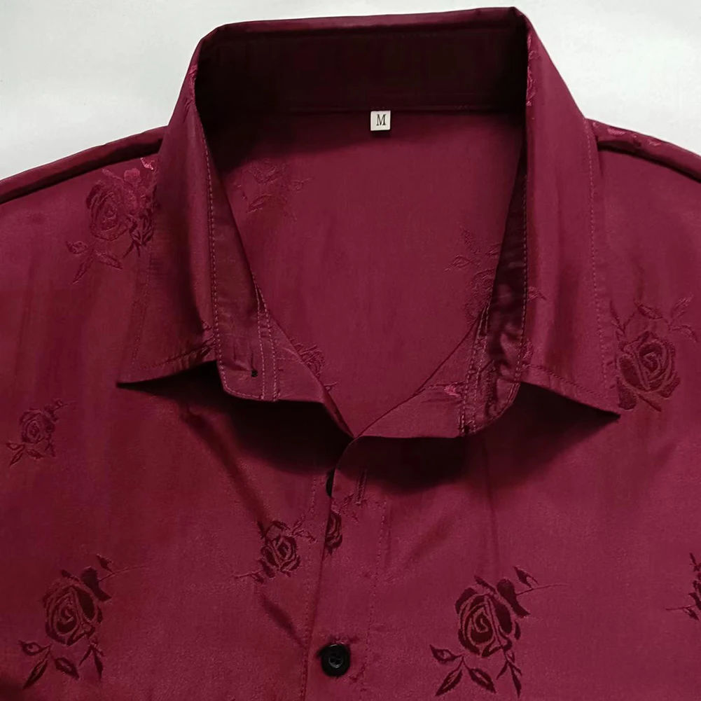Streetwear Shirt Shirts Short Sleeve Slight Stretch Button Summer Casual Daily For Vacation Holiday Comfy Fashion