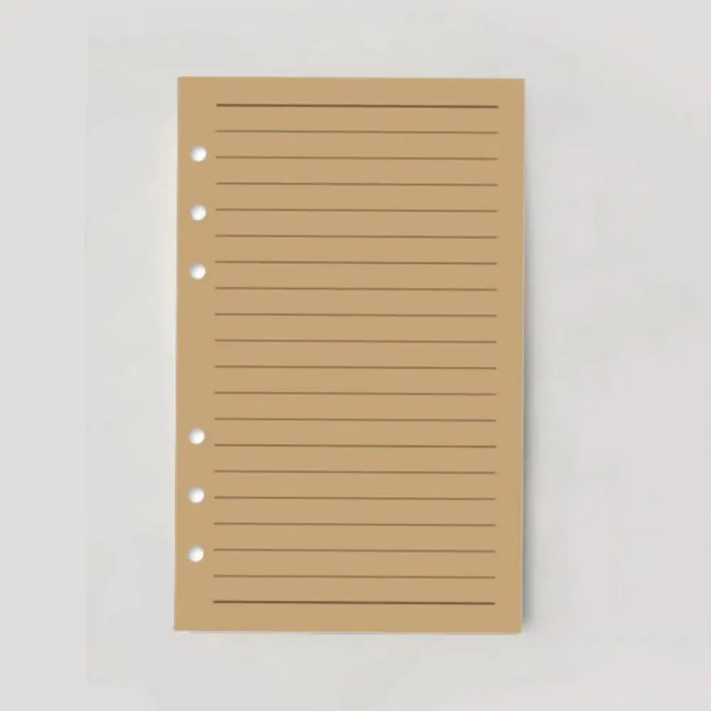 80Sheets A5 A6 A7 Loose Leaf Refill Paper 6 Hole Liner Grid Lattice Inner Refill Spiral Binder Paper Daily Monthly Weekly Agenda