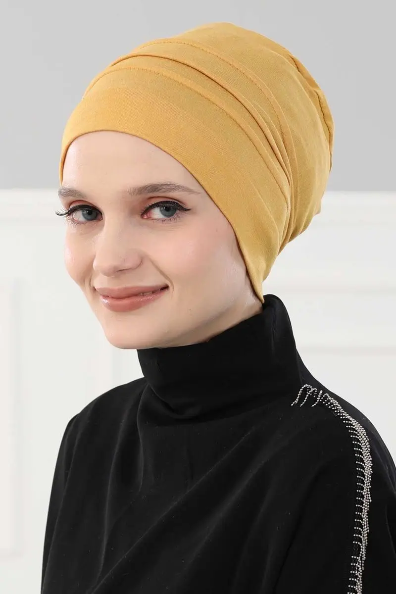 Baret Model Hijab Bone Mosterd