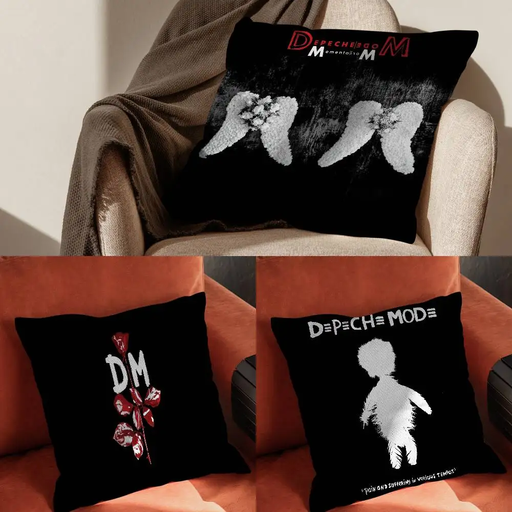 

Band D-Depeche M-Mode Memento MoriPillowcase For Car Pillows 60x60 Cushions Luxury Double Sided Cover Home And Decoration Sofa 3