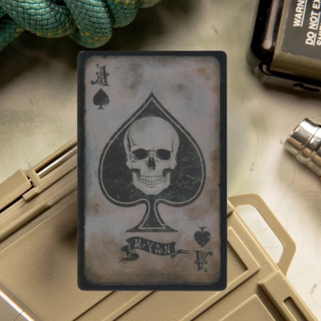 Ace Spades التكتيكية المعنويات شارة PVC هوك وحلقة بقع الجيش العسكري على ظهره لاصقة تزيين