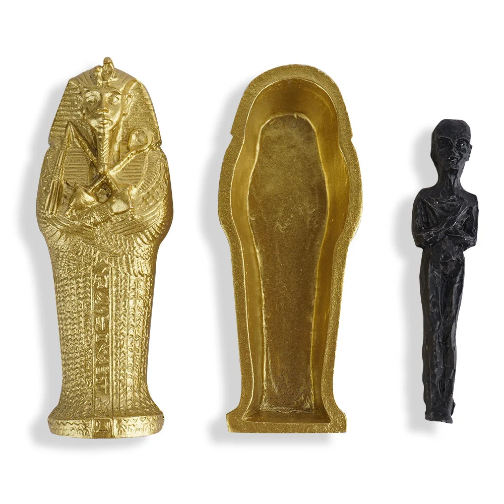 

Ancient Egyptian Pharaoh Cleopatra mummy coffin coffin Khufu pyramid props resin flower pot landscaping