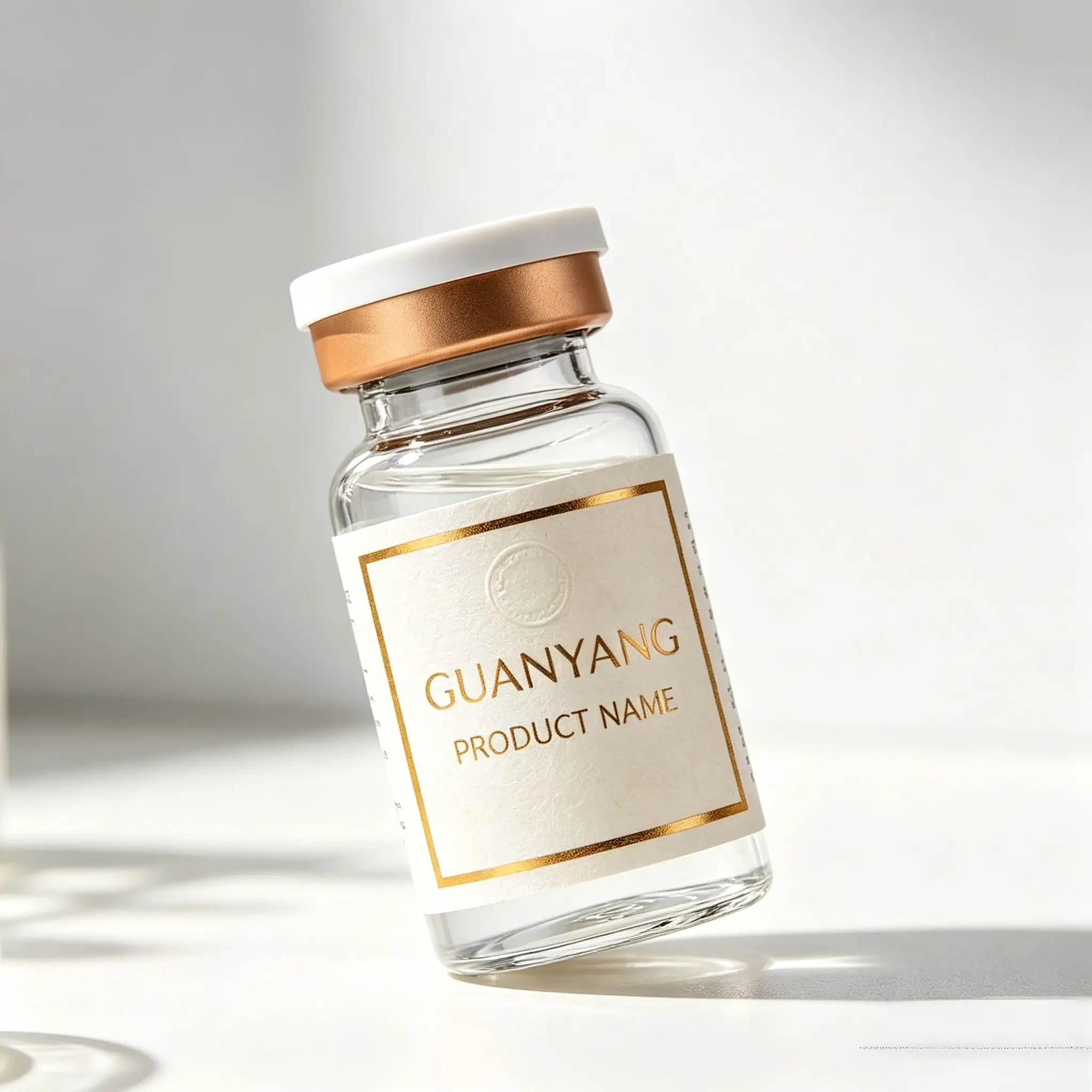 Premium Custom Full Set Peptide Vial Packaging Color Boxes Waterproof Self Adhesive Stickers For Skin Care Supplement