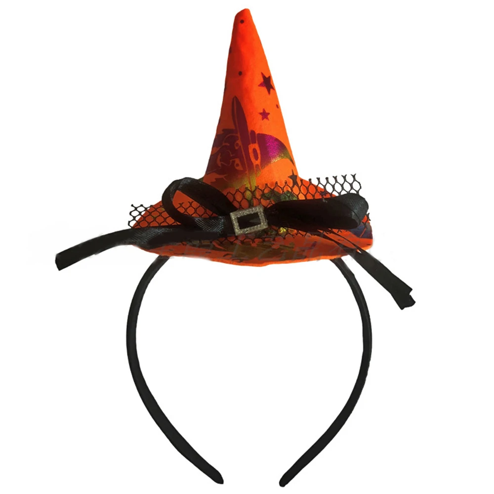 Copricapo zucca partito confortevole cappello da strega fascia abiti di Halloween fasce di Halloween scheletro durevole cappello tornante tornante