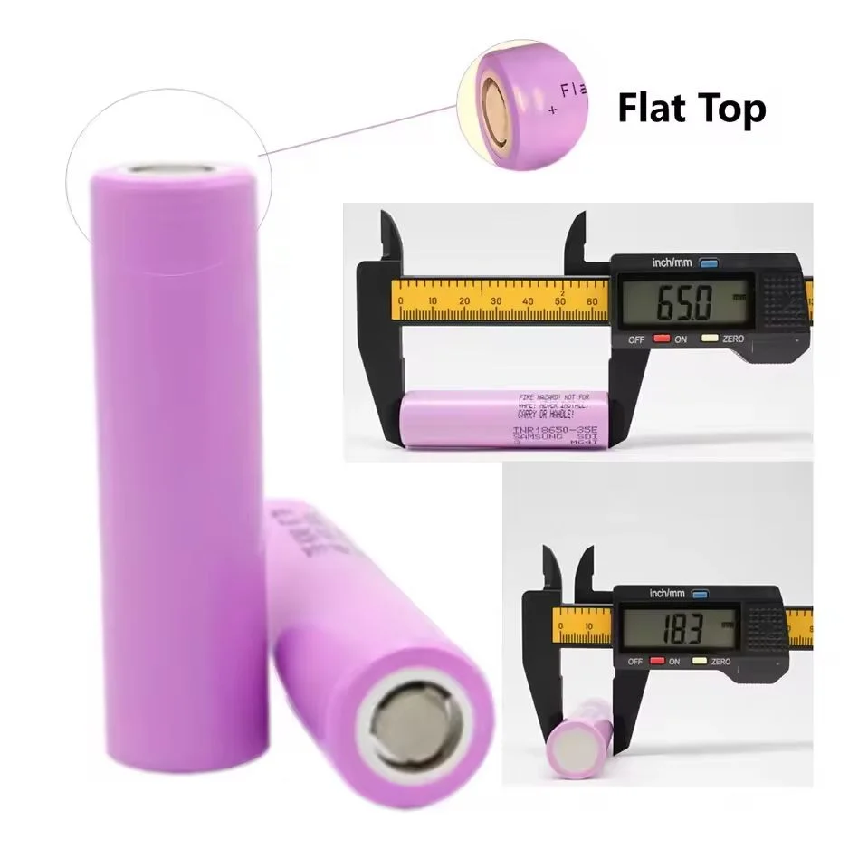 Safety 35E 18650 Battery Flat Top 18650 Rechargeable 3.7v Lithium Battery 3500mAh Smart Protected Circuit Standard Certification
